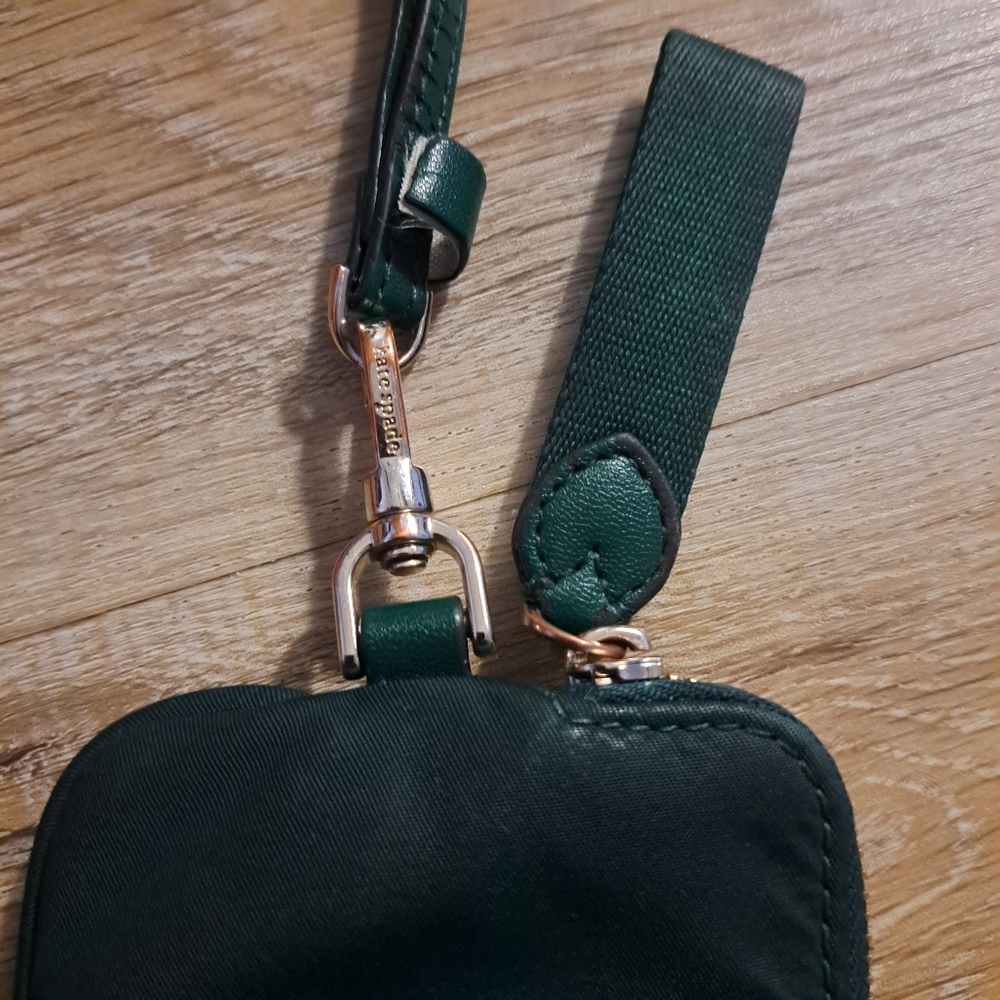 Kate Spade New York Dark Green Card Holder Wristlet - Picture 7 of 10